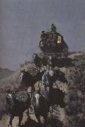 Frederic Remington The Old Stage-Coach of the Plains (mk43) USA oil painting artist